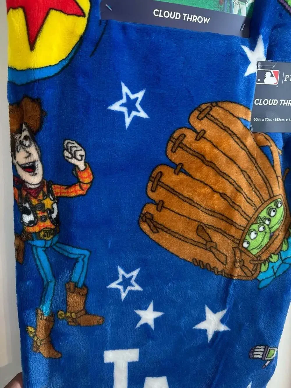 Pixar Toy Story Los Angeles Dodgers MLB Cloud Throw Blanket